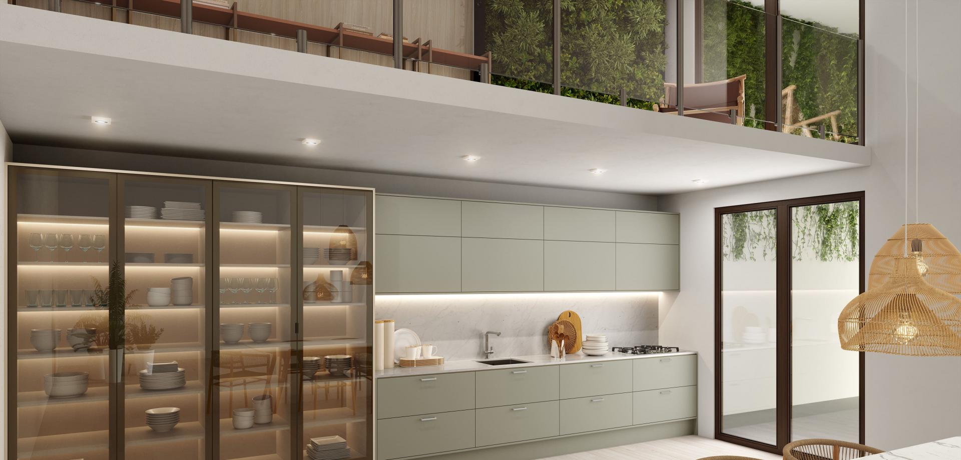 Cozinha Lacca Satin Olive — vista principal