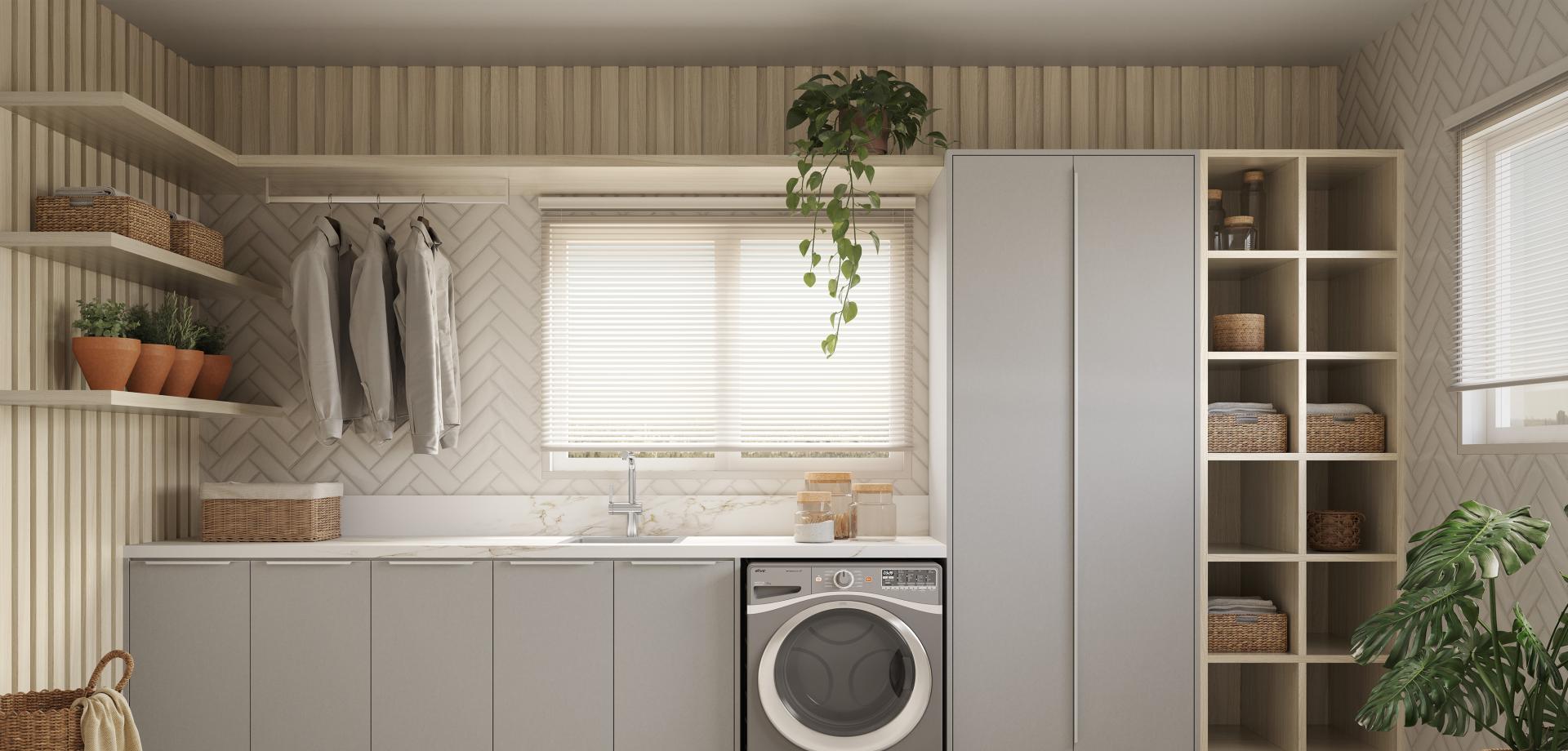 Lavanderia Planejada Gengibre — Casa Brasileira Boituva