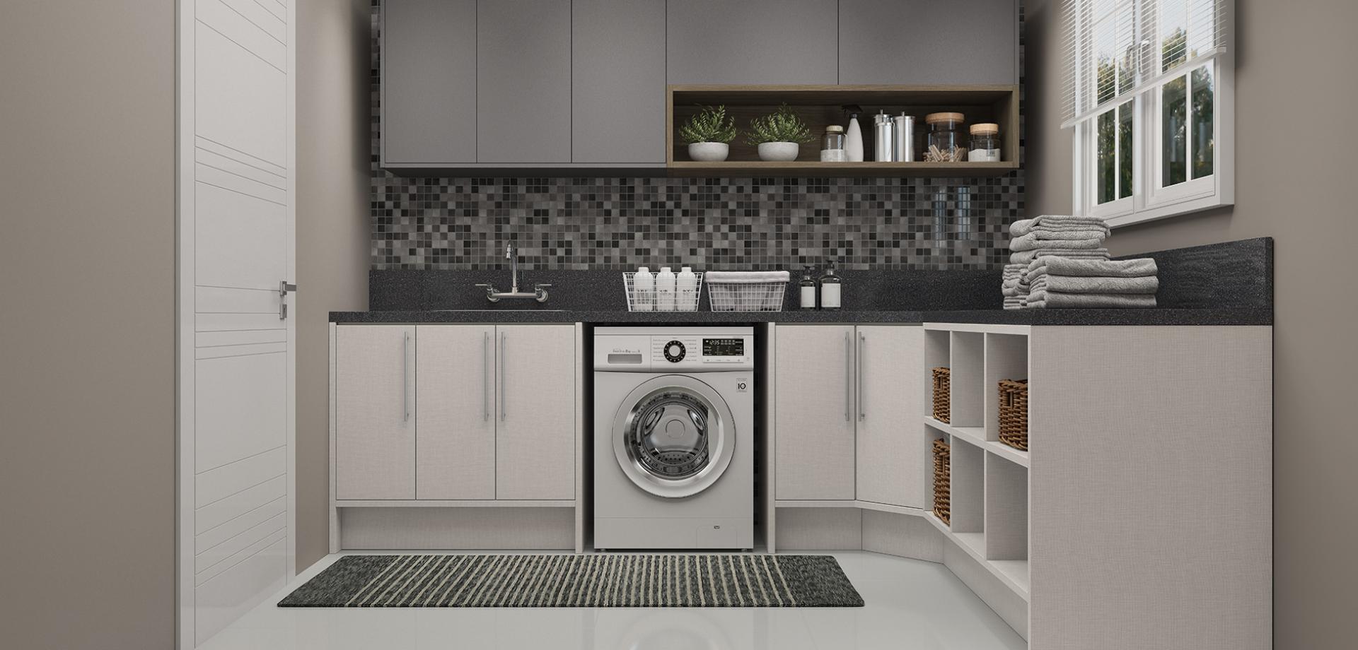 Lavanderia Planejada Siena — Casa Brasileira Boituva