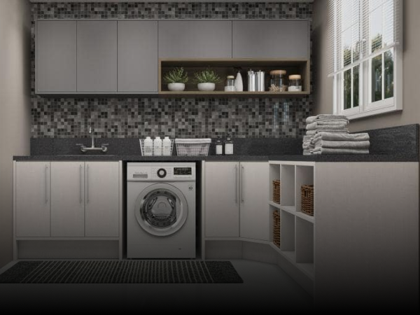 Lavanderia Planejada Siena — Casa Brasileira Boituva