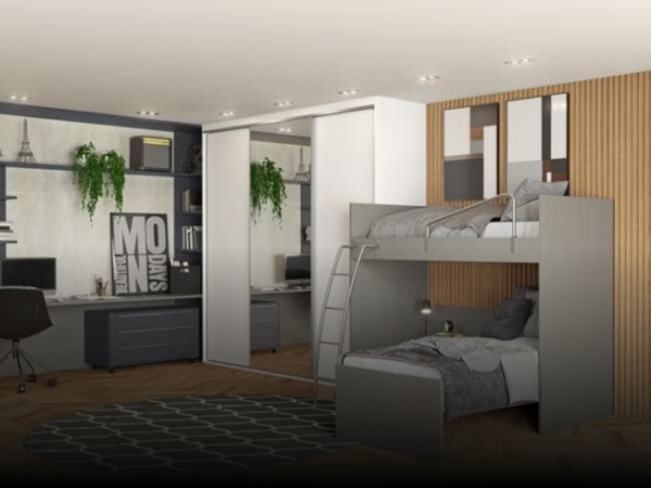 Quarto Planejado Lenho — Casa Brasileira Boituva