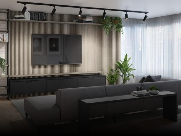 Sala de Estar Planejada Amora — Casa Brasileira Boituva