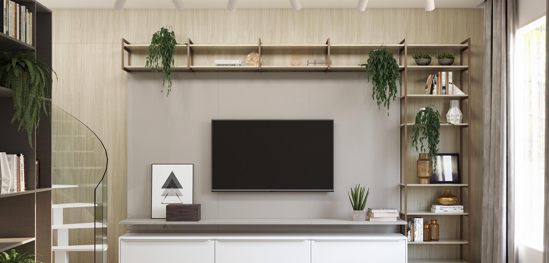 Sala de Estar Planejada Lacca Shine Capelli — vista principal