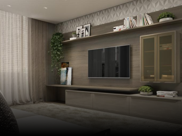 Sala de Estar Planejada Siena — Casa Brasileira Boituva