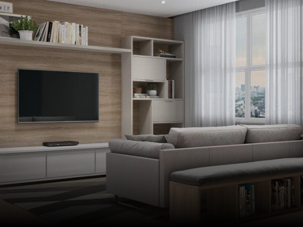 Sala de Estar Planejada Sonata — Casa Brasileira Boituva